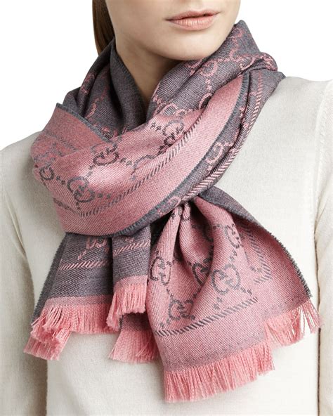 pink gucci scarves|gucci oversized scarf.